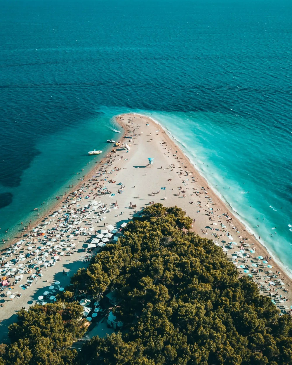 Beach on the city of Bol on the Brač Island